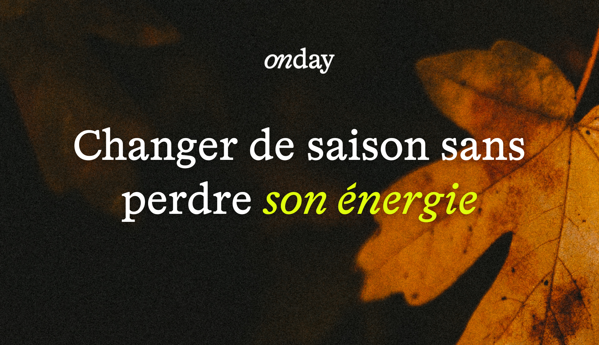 5 clés pour déborder d'énergie en automne 🍂